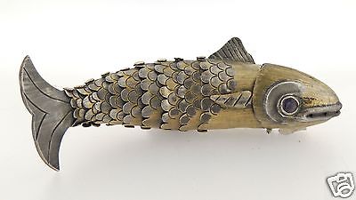 This is a modern copy of the fish-form besamim, made in Taxco, México (a region famous for its silver work). Not many of these fishy besamim survived the Holocaust and they are frequently counterfeited.